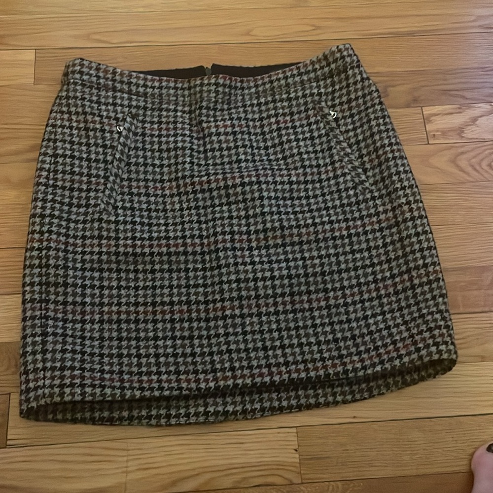 J. Crew Plaid Wool Mini Skirt Size 6